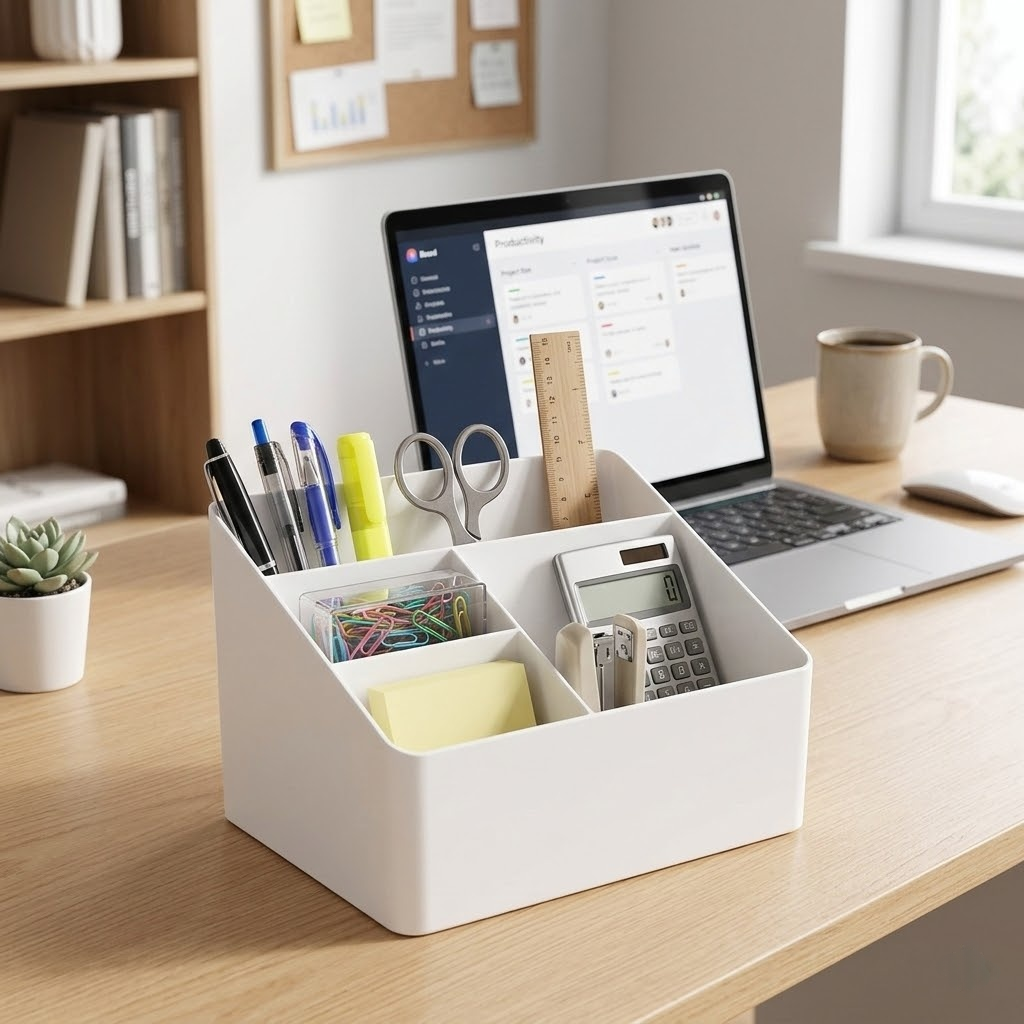 Multi-Compartment Desktop Organizer