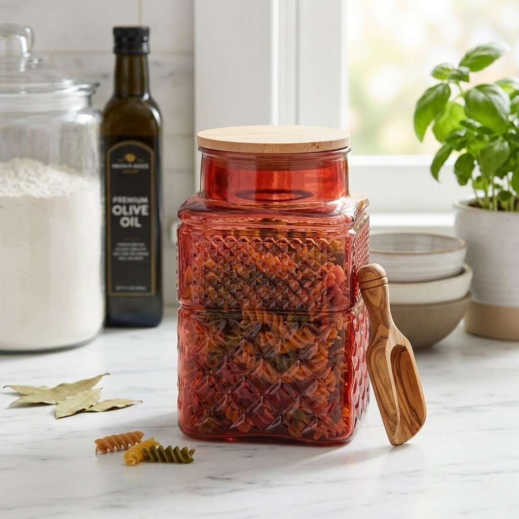 Square Glass Storage Jar