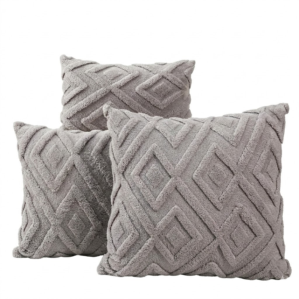 Nordic Geometric Plush Pillowcase