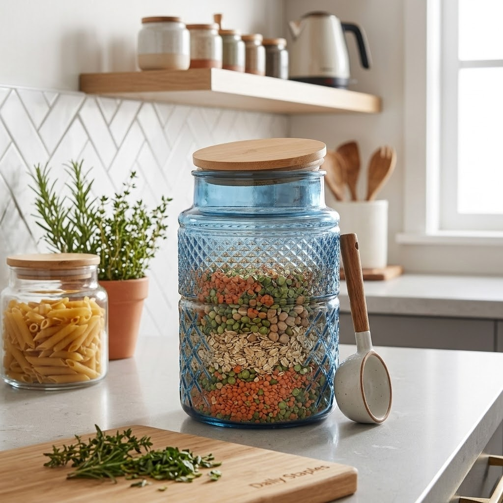 Square Glass Storage Jar
