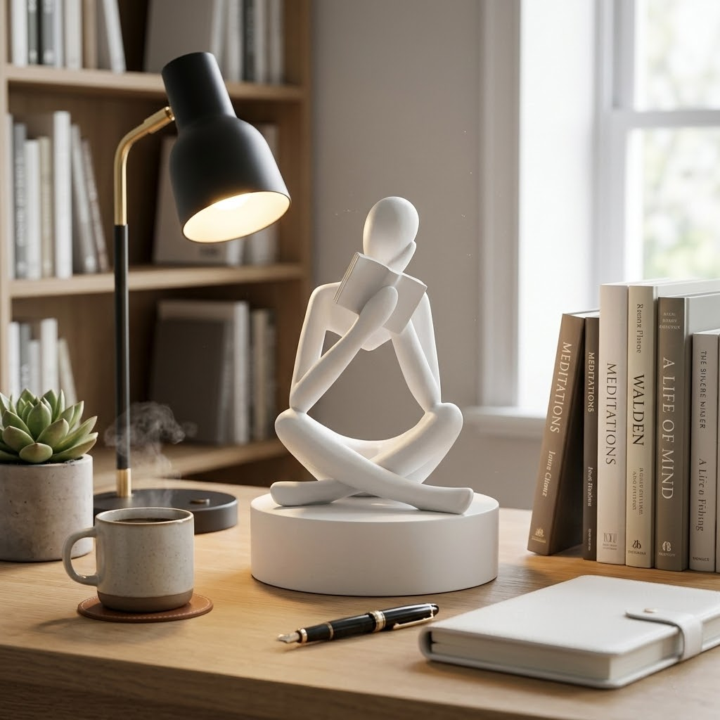 Thinking Reader Abstract Statue