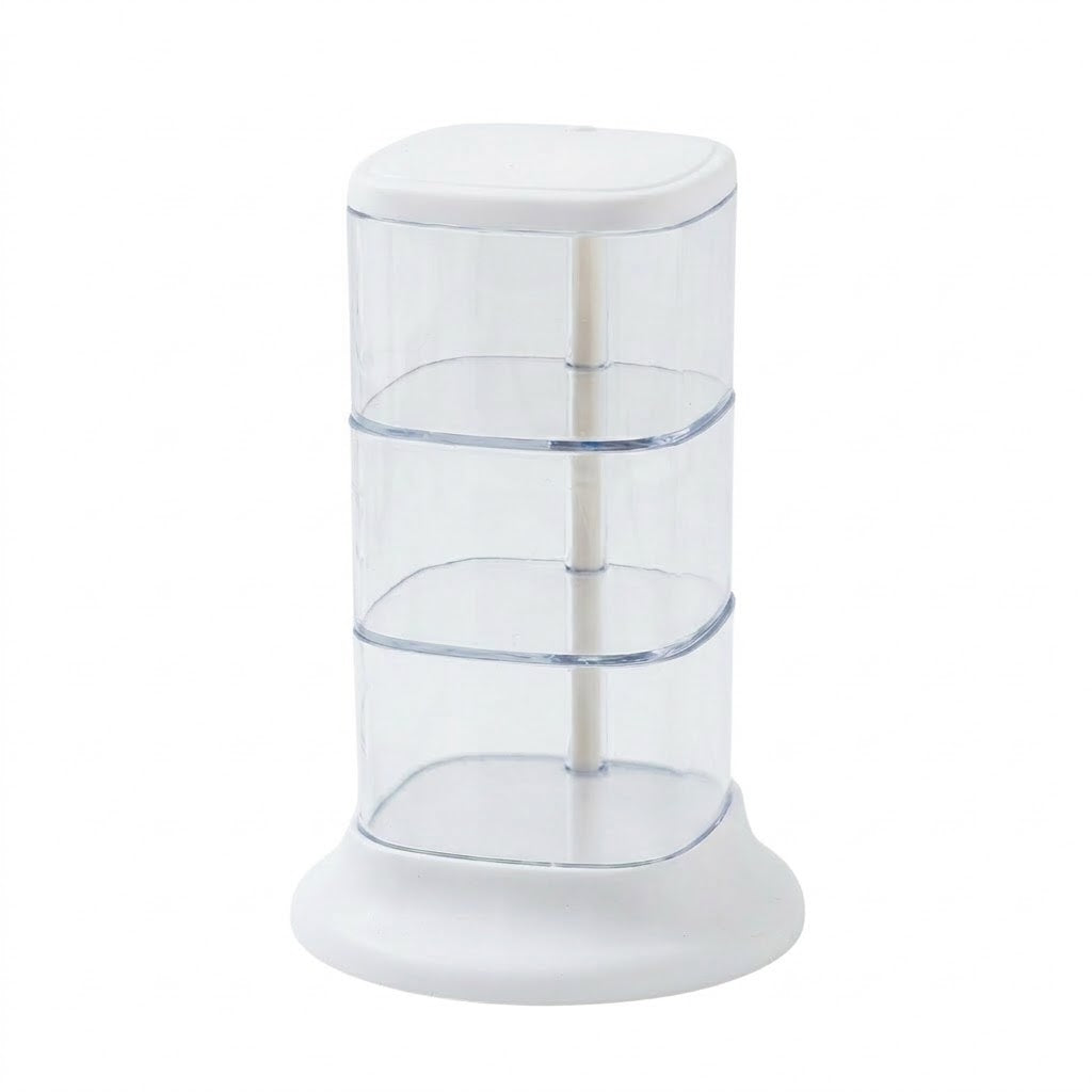 Rotating Transparent Cosmetic Organize